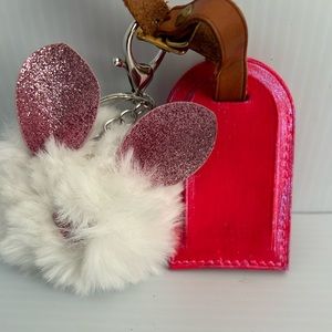 Hand painted Louis Vuitton luggage tag